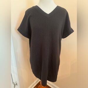 Theory cashmere dark gray long sweater vest